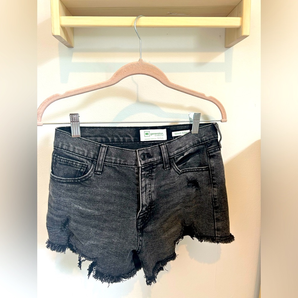 Black Jean Shorts